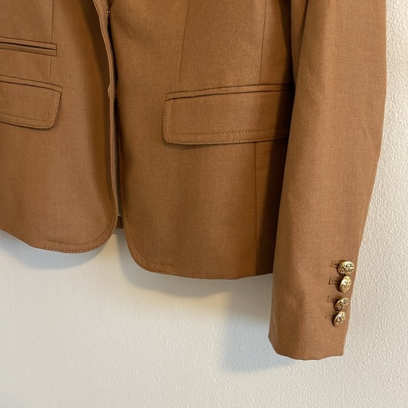 J. Crew Schoolboy Wool Blazer Women’s Size 4 Classic Fit Camel Tan - Picture 5 of 7